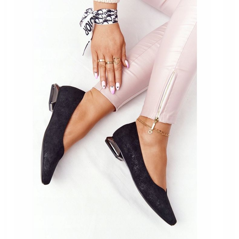 Ballerinor På Silverklack Vinceza 21-10601 Svart mångfärgad 1