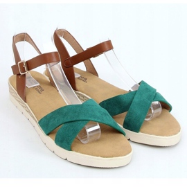 Gröna damsandaler 1031-15 Gröna brun 1