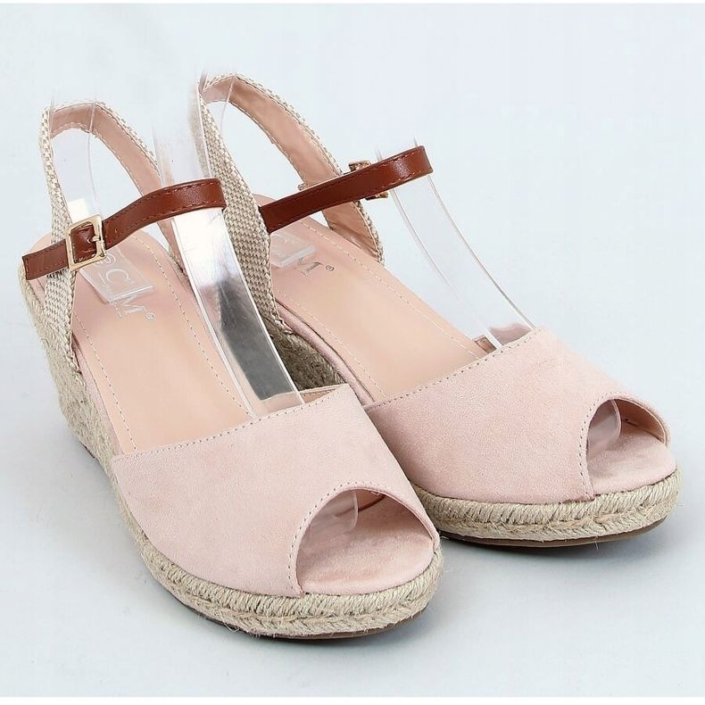 Öppen tå espadrilles beige 77-207 Naken brun 1