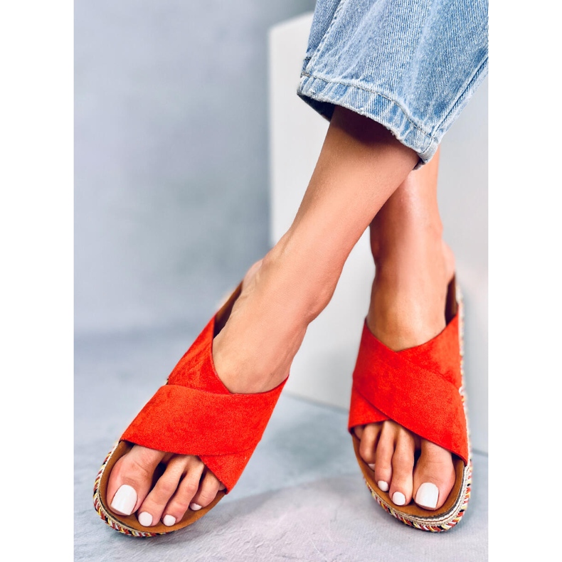 Orange kork tofflor LS016 Orange 1