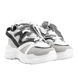 Grå sneakers på en tjock Aracela -sula 1