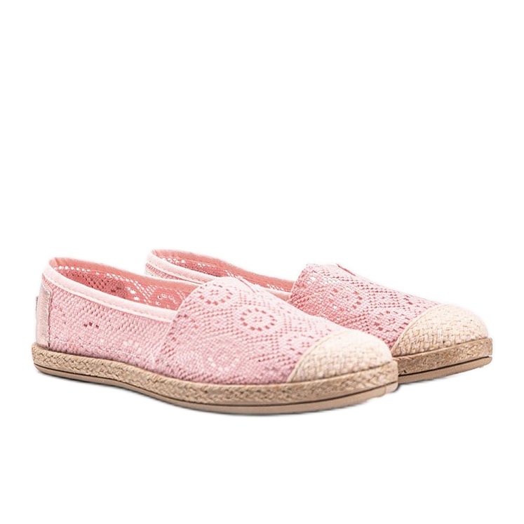 Mandys rosa tyg espadriller 1