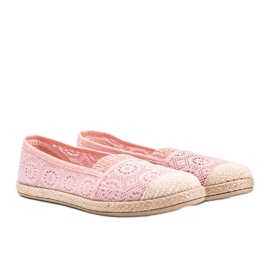 Laney rosa tyg espadriller 1