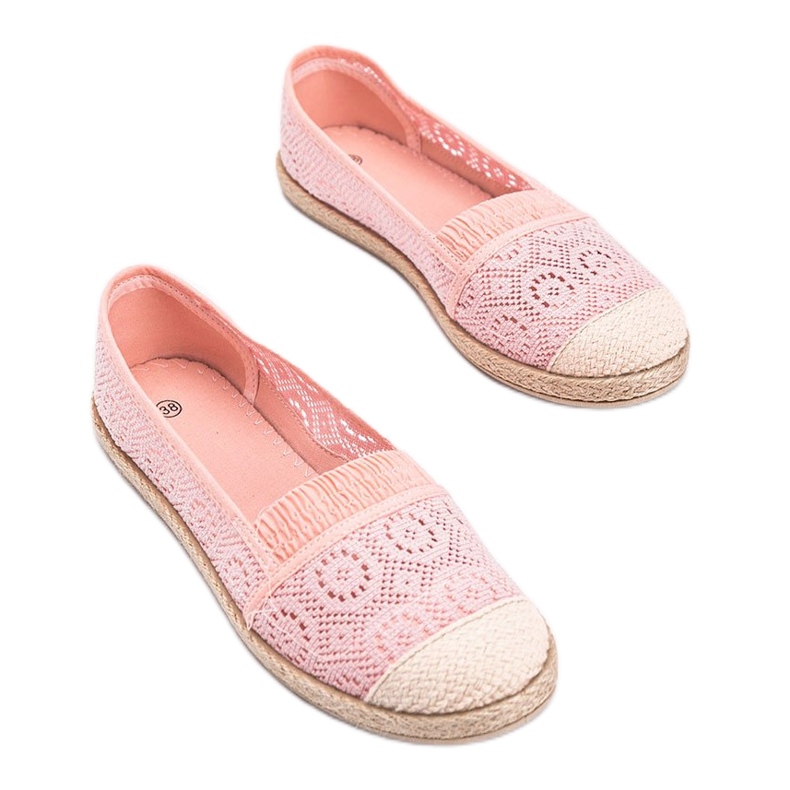 Laney rosa tyg espadriller 2
