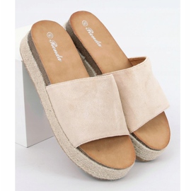 Beige espadrilles tofflor 10-215 Beige 1