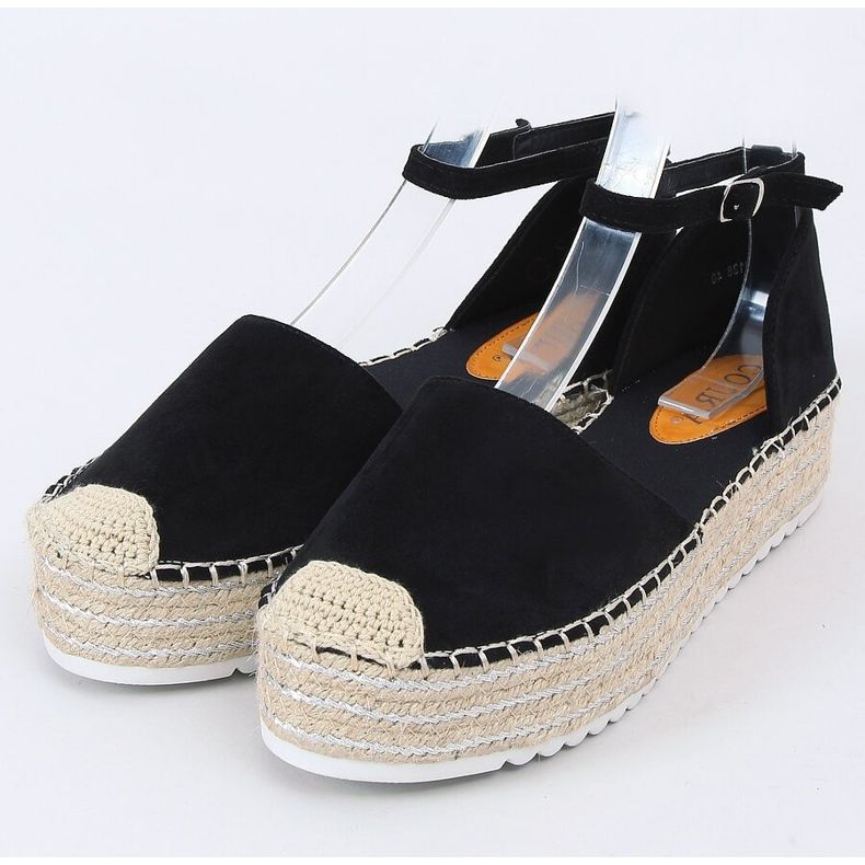 Espadrilles svarta sandaler 2138 Svart 1