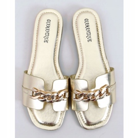 Golden HY23-01 Guldtofflor med kedja gyllene 1