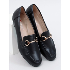 Svart Kvinnors svarta loafers T392 Svart 1