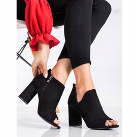 Spring Open Toe VINCEZA stövlar svart 2