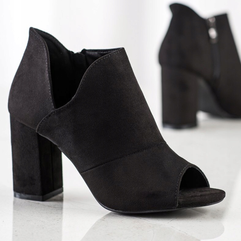 Spring Open Toe VINCEZA stövlar svart 1