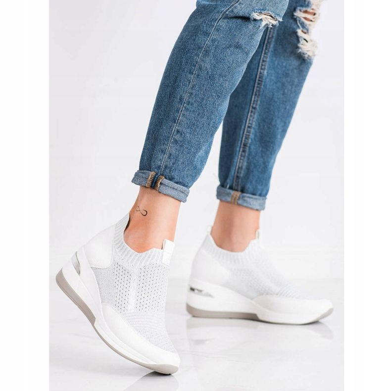 ARTIKER Wedge Slip-On Sneakers vit silver- grå 1