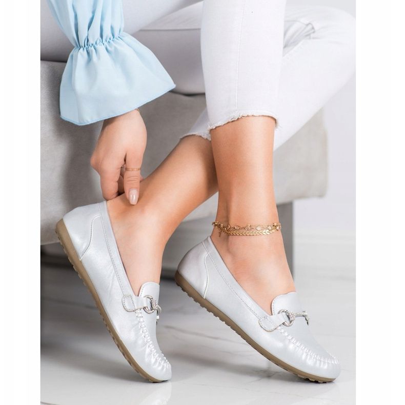 Queentina Eleganta Loafers med Cubic Zirconia silver- 1