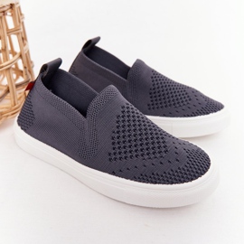 Barns Slip-On Big Star HH374104 gråa slip-on sneakers 2