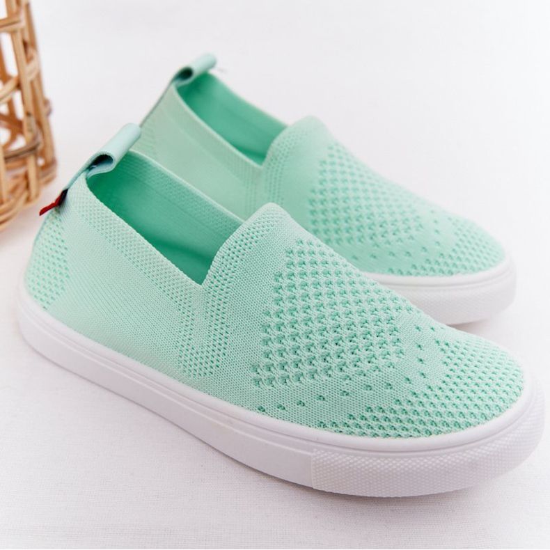 Barns Slip-On Big Star HH374101 Mint Slip-On sneakers grön 2