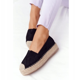 Espadrilles på halmplattformen Black Highway svart 2