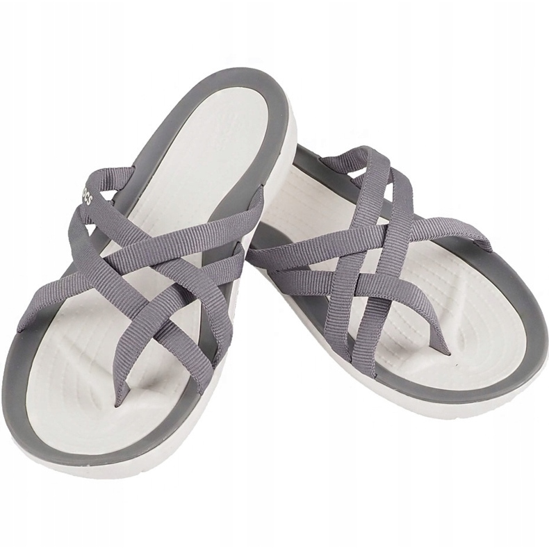 Crocs Tofflor Dam Swiftwater Webbing Flip W Ljusgrå 205479 okt. 1