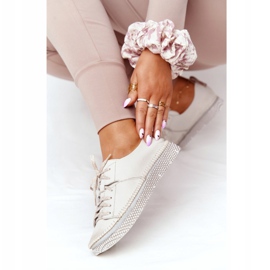 Kvinnors läderskor Maciejka 05054-25 Golden gyllene 1