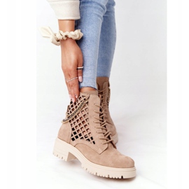 Openwork Boots Workery Lewski Shoes 3030-0 Sand brun 2