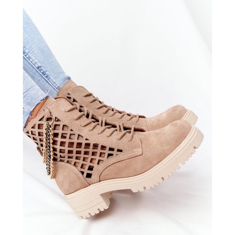 Openwork Boots Workery Lewski Shoes 3030-0 Sand brun 1