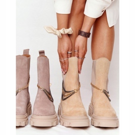 Mocka Sztyblety Workery Lewski Shoes 2998-0 Sand beige mångfärgad 1