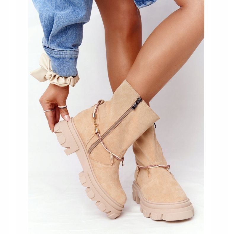 Suede Boots Workery Lewski Shoes 3006-0 Sand beige mångfärgad 2