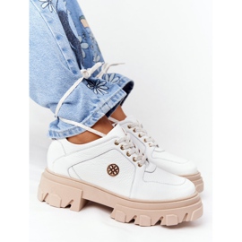 Läder Oxfords Lewski Shoes 3011-0 Vit 2