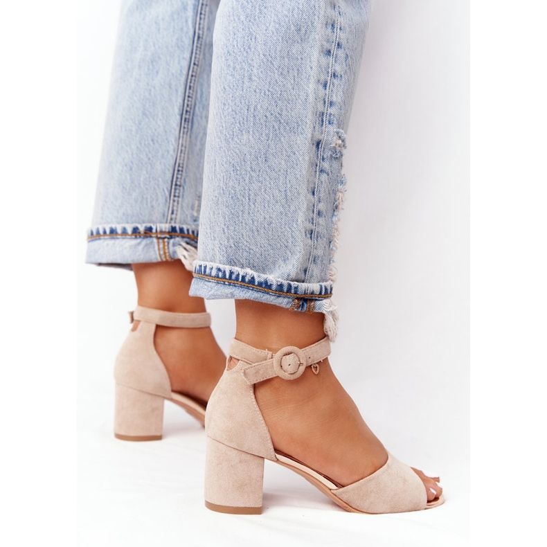 Mocka Sandaler med hög klack Vinceza 21-20100 Beige 1