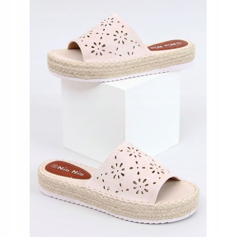 Beige openwork tofflor espadrilles 99-62A Beige 1
