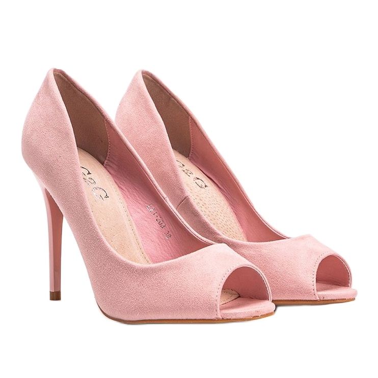 Rosa pumps på en stilettklack från Janessa 1