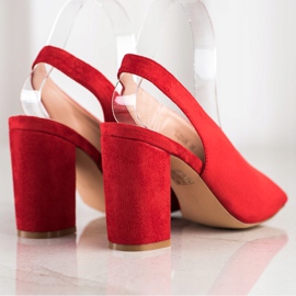 S. BARSKI Byggda sandaler S.BARSKI röd 1