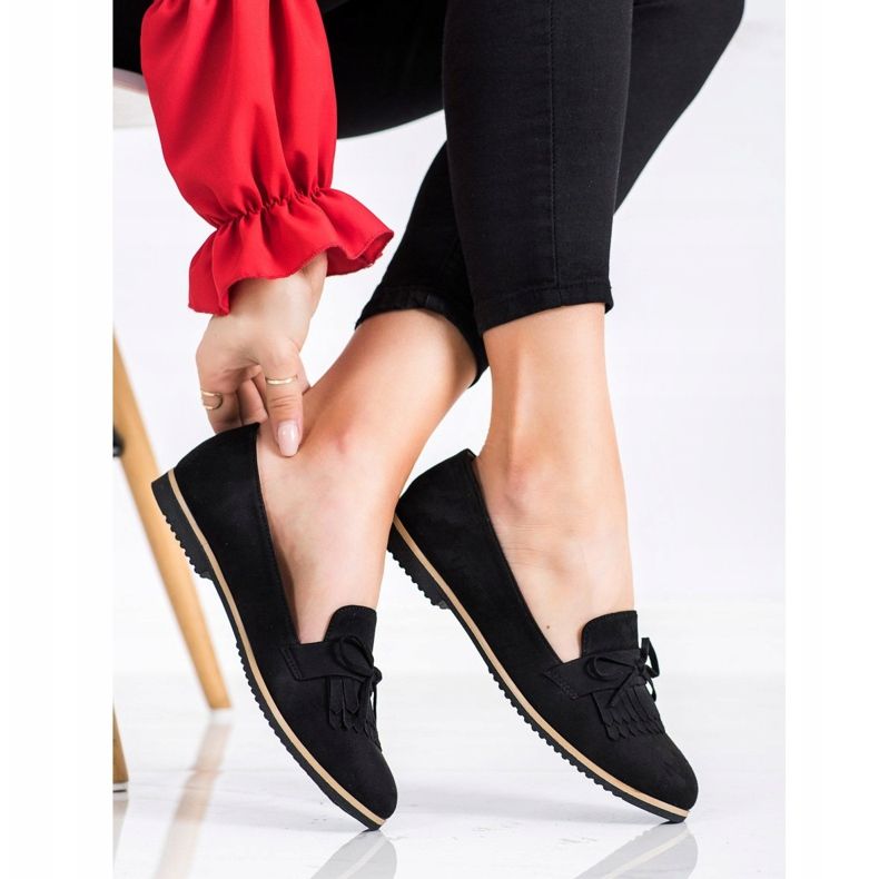 SHELOVET Mocka herrar med en rosett svart 2