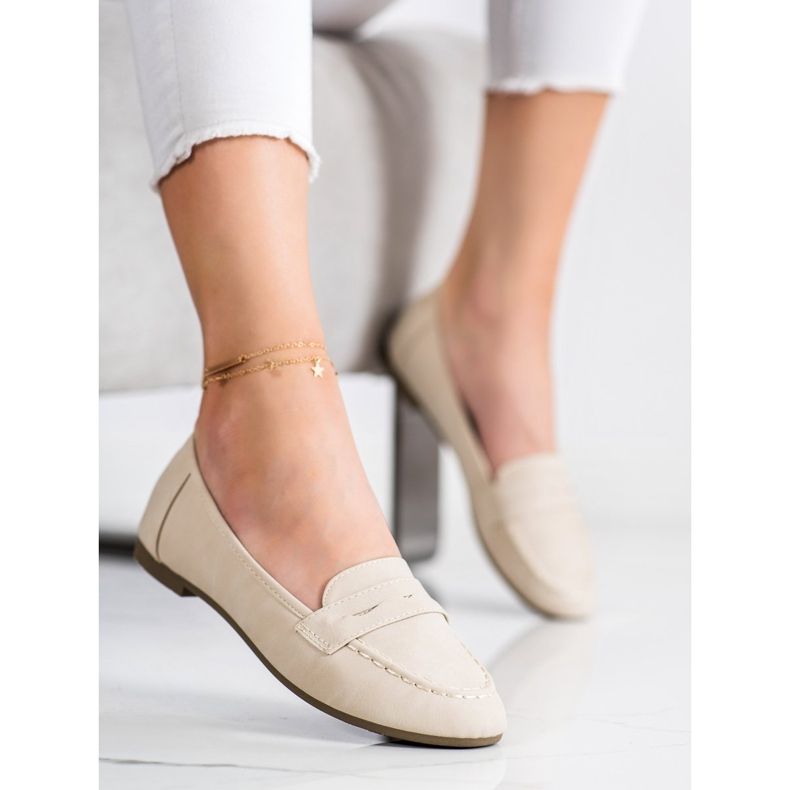 Nio Nio Beige loafers med ekoläder 1