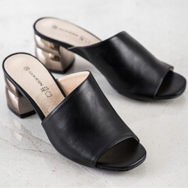 Goodin Tofflor med dekorativ häl svart 1