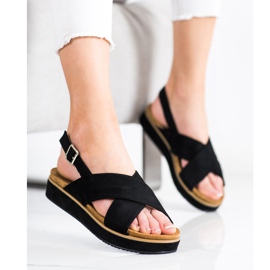 Goodin Svarta sandaler på plattformen 2