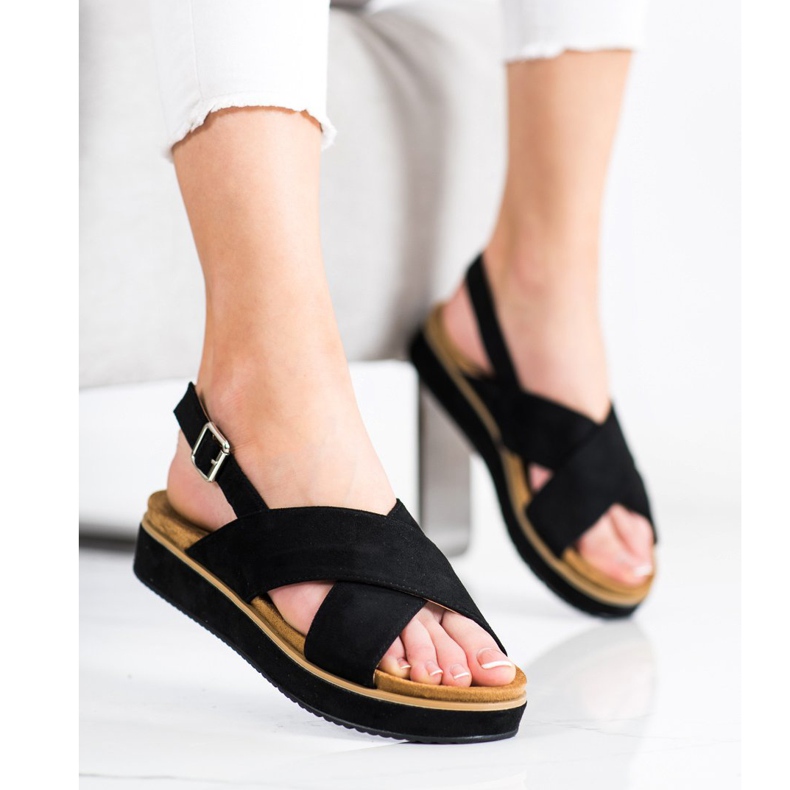 Goodin Svarta sandaler på plattformen 2