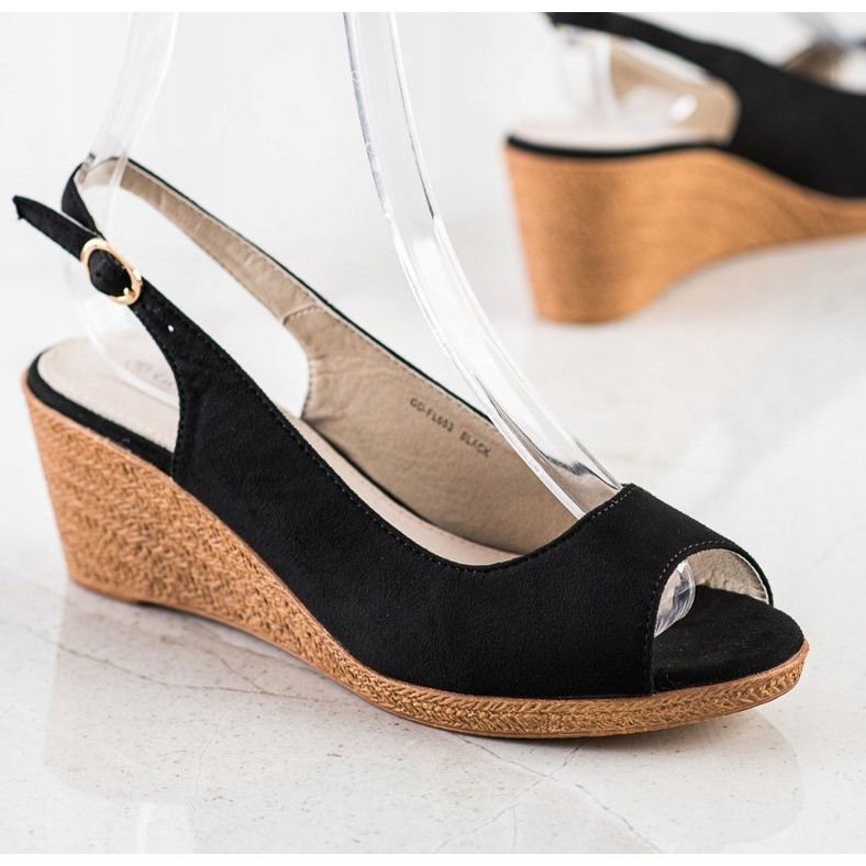 Goodin Casual Wedge Sandals svart 2