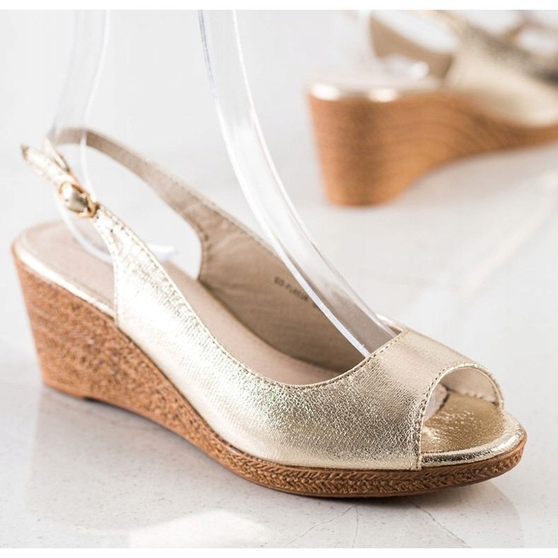 Goodin Casual Wedge Sandals gyllene 1