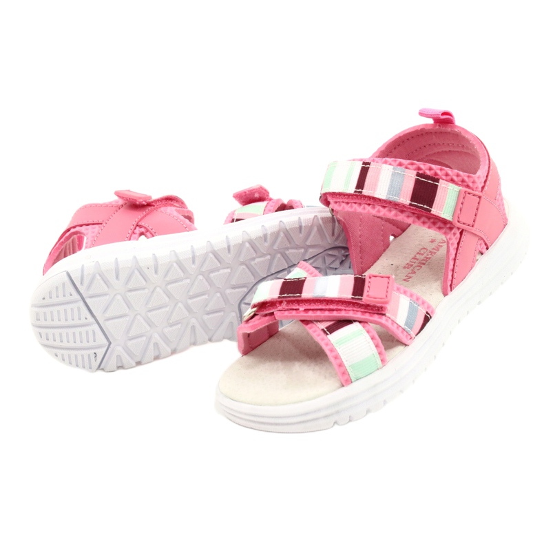 American Club Girls 'Sandals Leather kardborrinsättning Arman Club Pink RL44/21 rosa 2