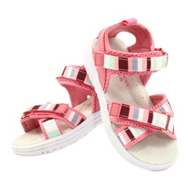 American Club Girls 'Sandals Leather kardborrinsättning Arman Club Pink RL44/21 rosa 4