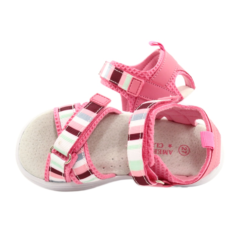 American Club Girls 'Sandals Leather kardborrinsättning Arman Club Pink RL44/21 rosa 3