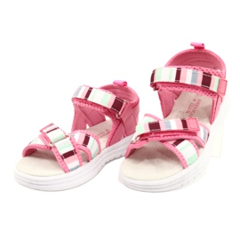 American Club Girls 'Sandals Leather kardborrinsättning Arman Club Pink RL44/21 rosa 1