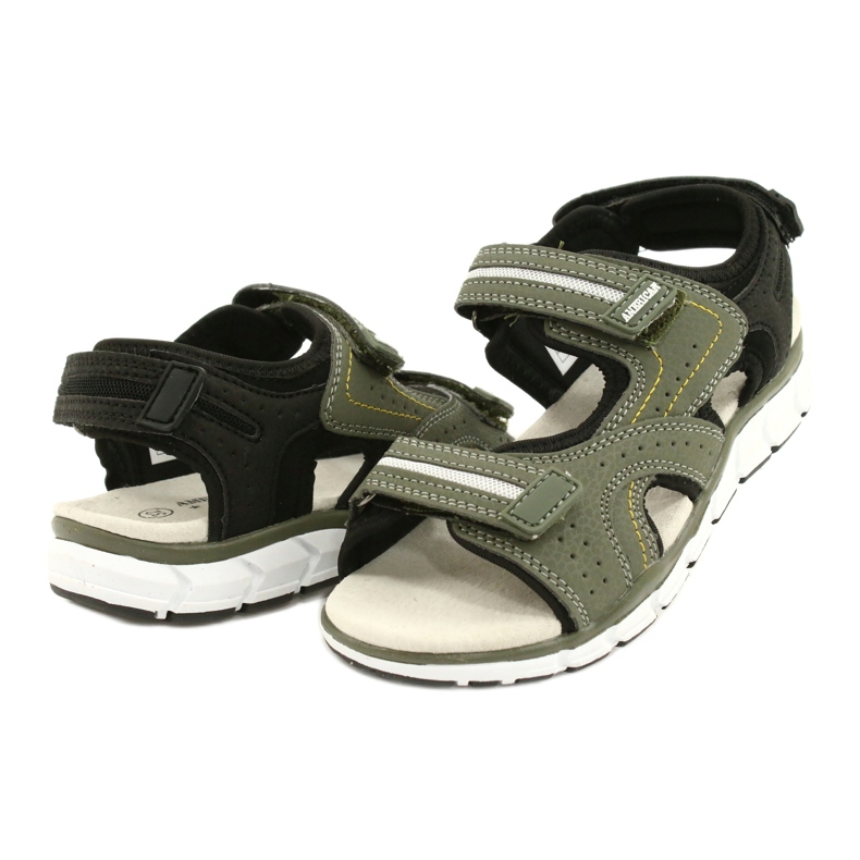 American Club Sportssportpojkar läderinsats ES33/21 Khaki grön 2