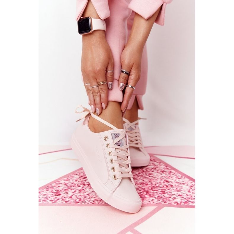 Kvinnors ekolädersneakers Cross Jeans HH2R4004C Rosa 2