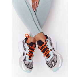 Kvinnors sportskor Memory Foam Big Star HH274324 Grågrön orange 2