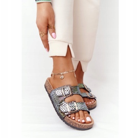 MSMG Svarta Boa -sandaler på korkensula mångfärgad 2