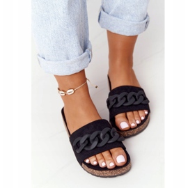 MSMG Svarta Makayla mocka tofflor på korksulan 2