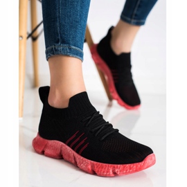 SHELOVET Openwork sneakers på plattformen svart 2