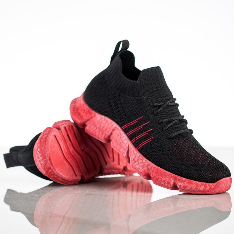 SHELOVET Openwork sneakers på plattformen svart 1