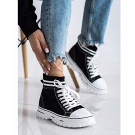 SHELOVET Snygga slip-on sneakers svart 1