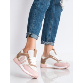 SHELOVET Sportskor med mesh rosa 1